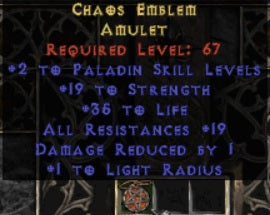 Chaos Emblem Amulet - Europe Ladder