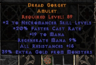 Dread Gorget Amulet - Europe Ladder