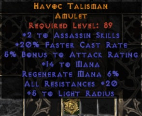 Havoc Talisman Amulet - Europe Ladder