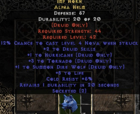 Imp Horn Alpha Helm - West Ladder
