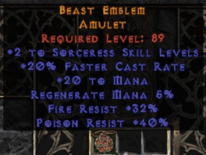 Beast Emblem Amulet - Europe Ladder