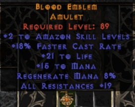 Blood Emblem Amulet - East Ladder
