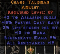 Chaos Talisman Amulet - West Ladder