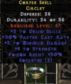 Corpse Shell Circlet - East Ladder