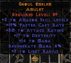 Ghoul Emblem Amulet - West Ladder