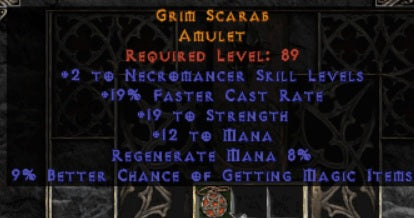 Grim Scarab Amulet - East Ladder