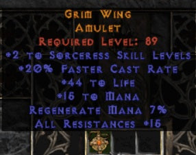 Grim Wing Amulet - Europe Ladder