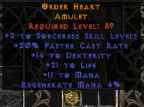Order Heart Amulet - East Ladder