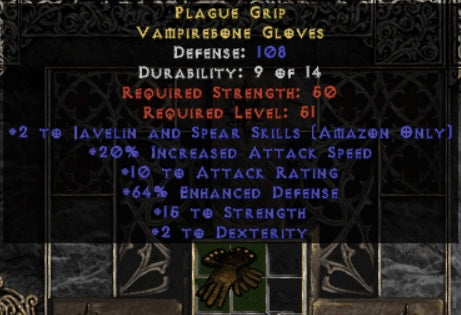 Plague Grip Vampirebone Gloves - East Ladder
