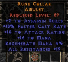 Rune Collar Amulet - West Ladder