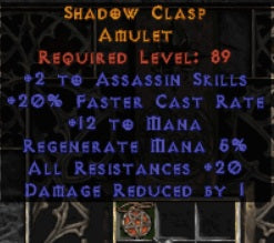 Shadow Clasp Amulet - East Ladder