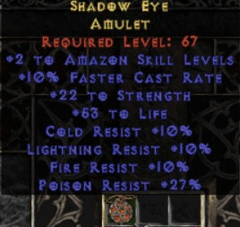Shadow Eye Amulet - West Ladder
