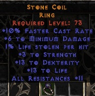 Stone Coil Ring - East Ladder