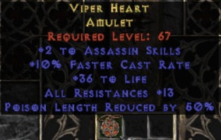 Viper Heart Amulet - West Ladder
