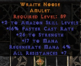 Wraith Noose Amulet - Europe Ladder